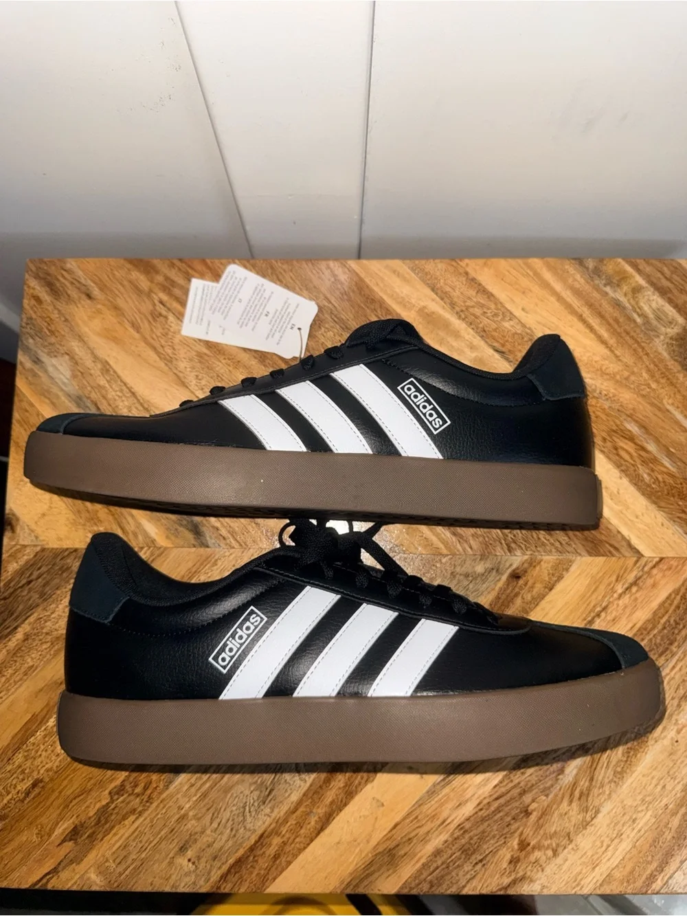 adidas VL Court 3.0 Black White Gum Men’s 12